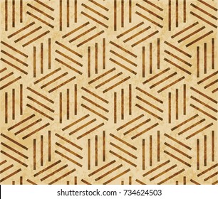 Retro brown watercolor texture grunge seamless background 3D line box geometry