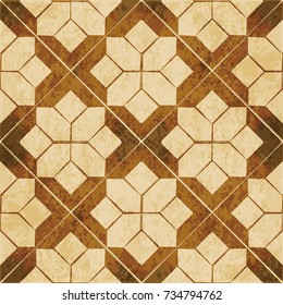 Retro brown watercolor texture grunge seamless background check star cross geometry