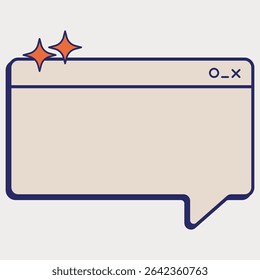 Retro Bubble Chat Box Element
