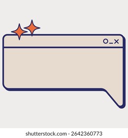 Retro Bubble Chat Box Element
