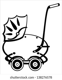 retro buggy vector on white background