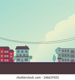 Retro building background