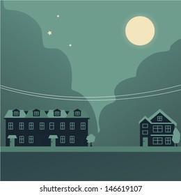 Retro building background