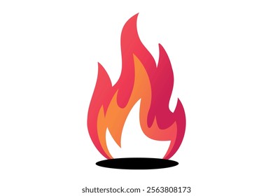 Retro Burning Fire Flame Vector Illustration for Vintage Style Promotions, Fire flame, Burning fire, Blazing, Fire graphic, Heat illustration, Creative flames, Flame shape, Burn symbol