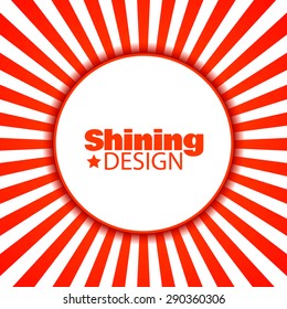 Retro burst red banner. Vector illustration