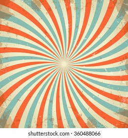 Retro bursting rays background