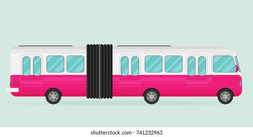 Retro bus. Flat vector.