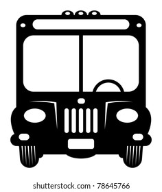 Retro bus, vector illustration