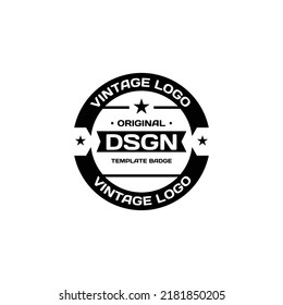 Retro Business-Button Vektordesign Vintage-Stil