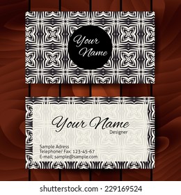 retro business card design vector template 