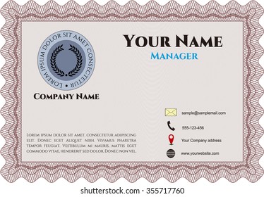 Retro Business Card. With quality background. Good design. Customizable, Easy to edit and change colors.