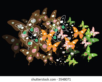 retro butterfly background