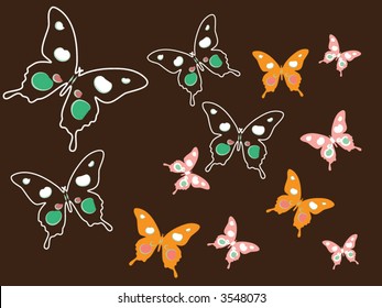 retro butterfly background