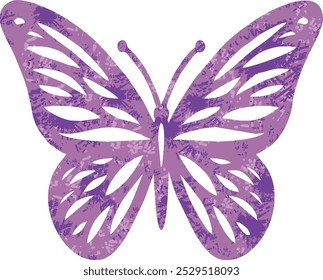 Retro butterfly cartoon vector illustration