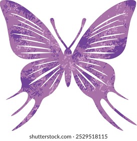 Retro butterfly cartoon vector illustration