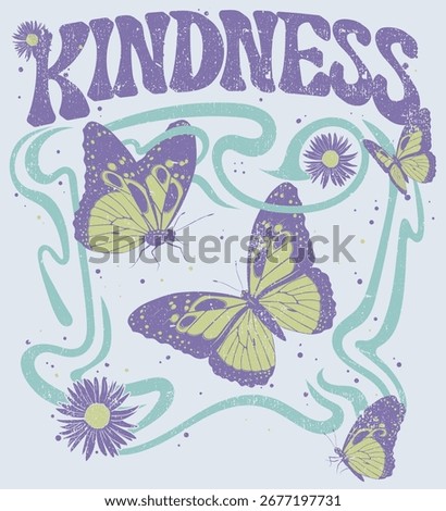 retro butterfly hand drawn design vector For easy making seamless pattern use it for filling any contours