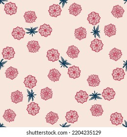Retro butterfly seamless pattern. 70s style ecological insect garden wildlife wallpaper. Earthy decorative lepidoptera tile. 