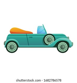 Retro cabriolet icon. Cartoon of retro cabriolet vector icon for web design isolated on white background