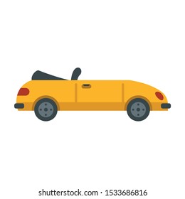 Retro cabriolet icon. Flat illustration of retro cabriolet vector icon for web design