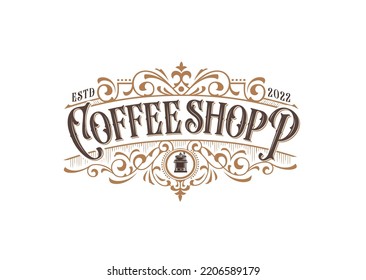 retro cafe logo vintage coffe shop