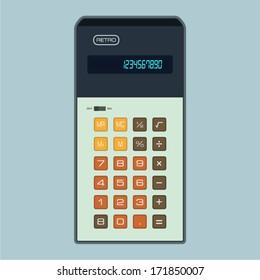 Retro Calculator Flat Design