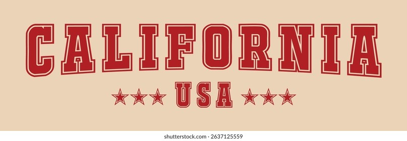 Retro California T-shirt text Vector Design