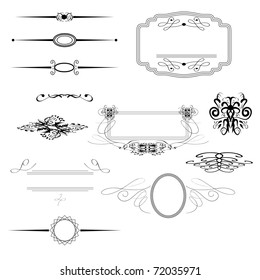 Retro calligraphic design elements. Vector.