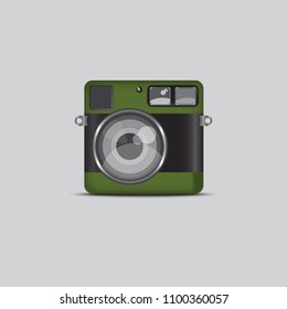 Retro camer green illustrator