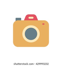 Retro camera, flat design