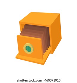 Retro camera icon in cartoon style isolated on white background. Photography symbol