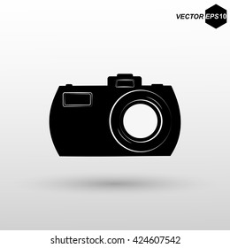 Retro camera icon. EPS 10. Vector illustration