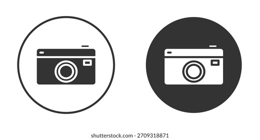 Icono de cámara retro en estilo glifo para Diseño web. Iconos de UI UX