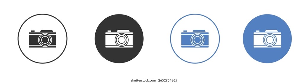 Ícone de câmera retrô desenhos gráficos de logotipo