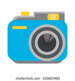 retro camera icon over white background, vector illustration