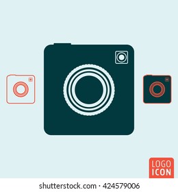 Retro camera icon. Photo camera icon. Vector illustration