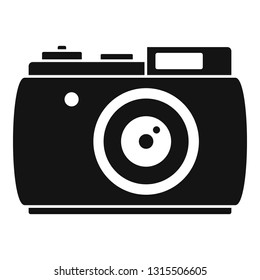 Retro camera icon. Simple illustration of retro camera vector icon for web design isolated on white background