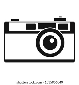 Retro camera icon. Simple illustration of retro camera vector icon for web design isolated on white background
