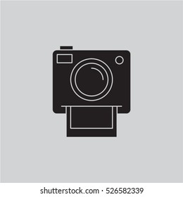retro camera icon vector