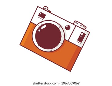 Retro camera isolated on white