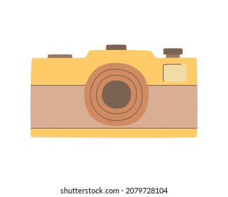 Retro camera isolated on a white background