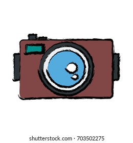 retro camera photo device lens button