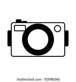 retro camera photo device lens button