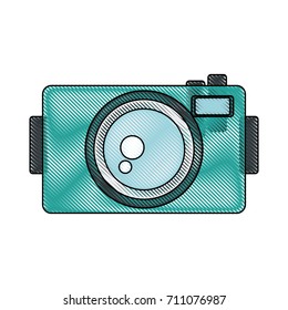 retro camera photo device lens button