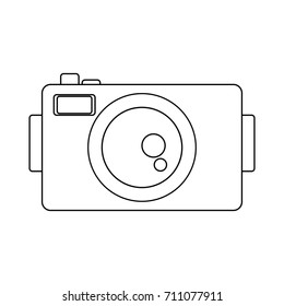 retro camera photo device lens button