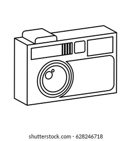 retro camera photographic isolated icon