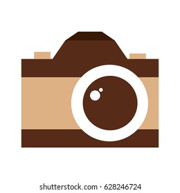 retro camera photographic isolated icon