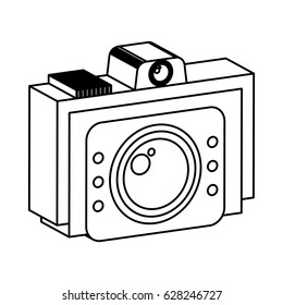 retro camera photographic isolated icon