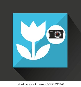 retro camera photographic vector illustration eps 10