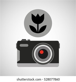 retro camera photographic vector illustration eps 10
