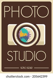 Retro camera poster